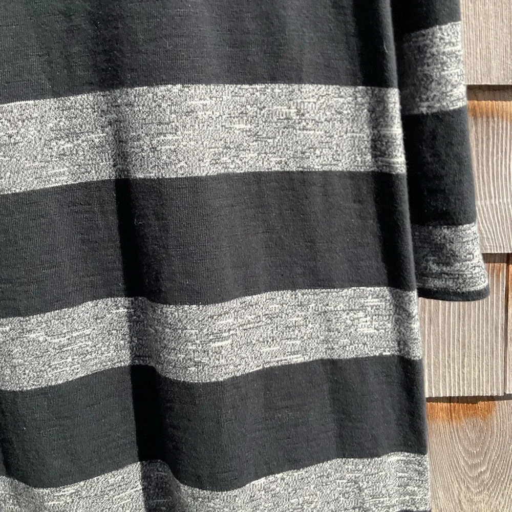 J.Crew Black and Gray Striped Dress
